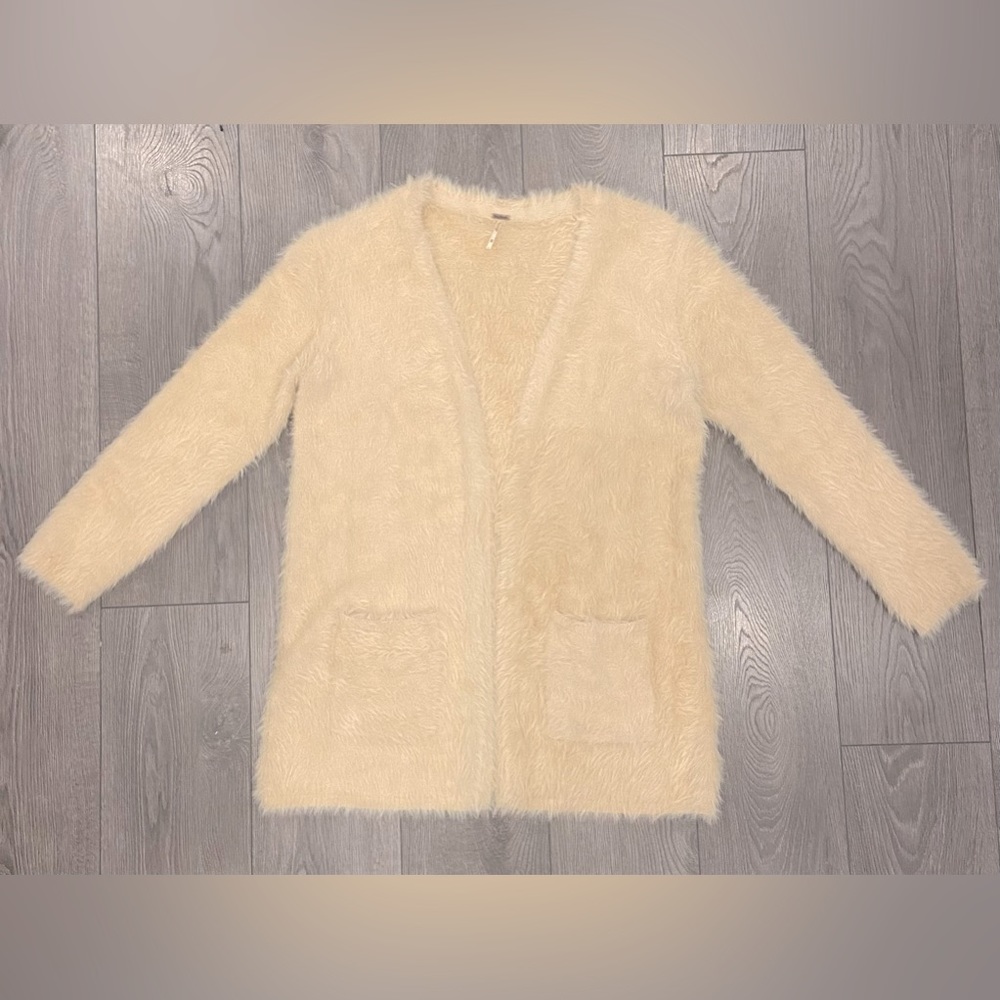 Free People- cream cardigan extremely soft and comfy.